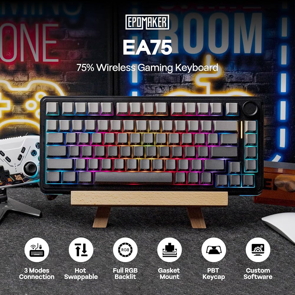 EPOMAKER GK75 Lite メカニカルキーボード　ゲーミングキーボード Amazon | EPOMAKER SKYLOONG GK75 Lite ガスケットライク